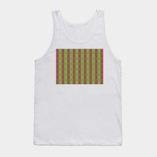 Old World Christmas Tree Pattern Evergreen and Cranberry Tank Top